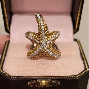 Rhinestone Starfish Ring